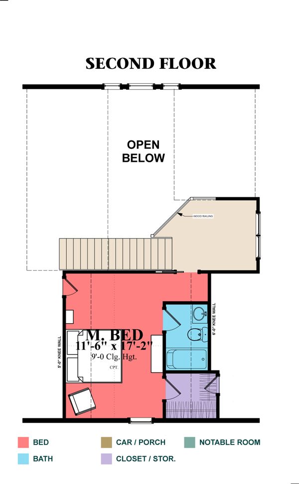 Architectural House Design - Cottage Floor Plan - Upper Floor Plan #63-354