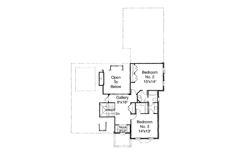 Architectural House Design - Floor Plan - Upper Floor for Classical House Plan #429-160 - 3 bed, 2.5 bath