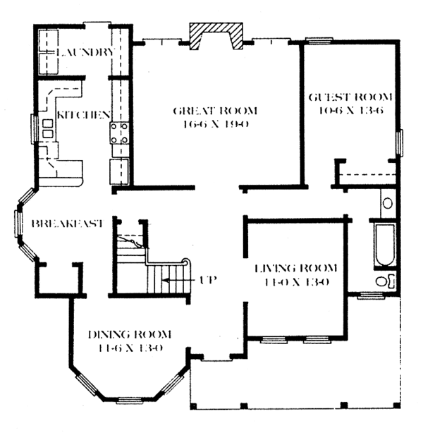 Architectural House Design - Victorian Floor Plan - Main Floor Plan #1014-36