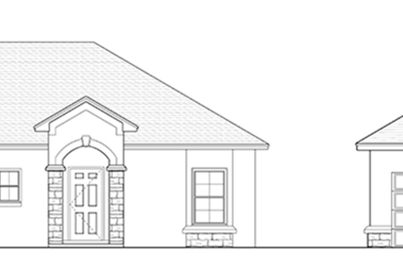 House Blueprint - Exterior - Other Elevation 5 for Mediterranean House Plan #1058-115 - 2 bed, 2 bath