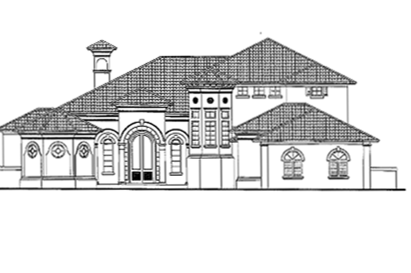 House Design - Exterior - Front Elevation 7 for Mediterranean House Plan #930-440 - 5 bed, 5.5 bath