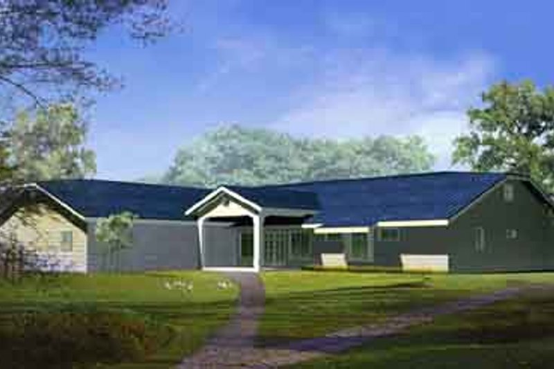 House Plan Design - Adobe / Southwestern Exterior - Front Elevation Plan #1-741