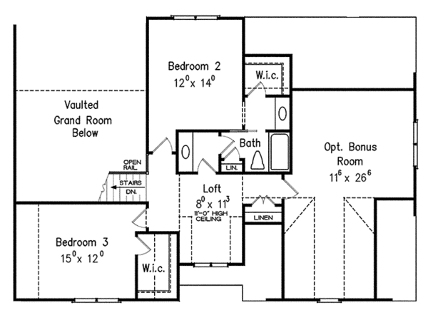 Dream House Plan - Country Floor Plan - Upper Floor Plan #927-434