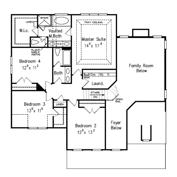 House Plan Design - Craftsman Floor Plan - Upper Floor Plan #927-165