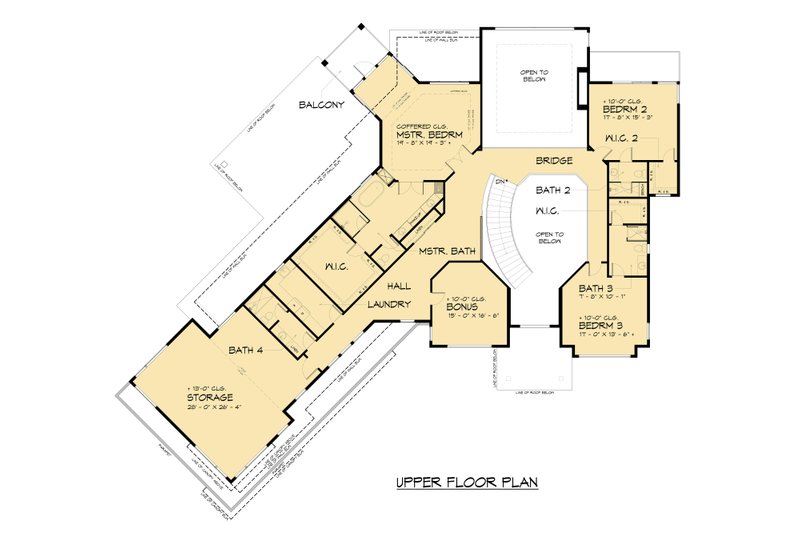 Home Plan - Floor Plan - Upper Floor for Modern House Plan #1066-279 - 4 bed, 6 bath