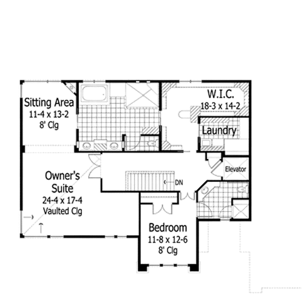 House Plan Design - Prairie Floor Plan - Upper Floor Plan #51-1123