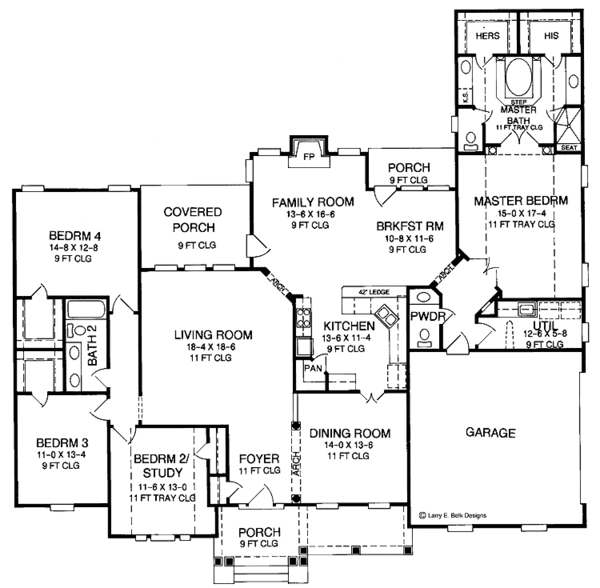 Architectural House Design - Mediterranean Floor Plan - Main Floor Plan #952-239