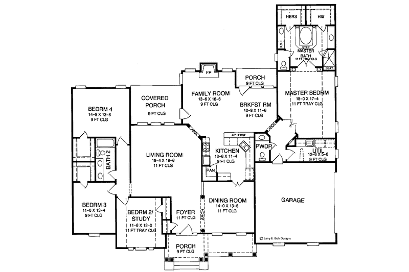 Dream House Plan - Floor Plan - Main Floor for Mediterranean House Plan #952-239 - 4 bed, 2.5 bath