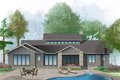 Prairie Style House Plan - 3 Beds 2.5 Baths 2115 Sq/Ft Plan #929-1001 Exterior - Rear Elevation