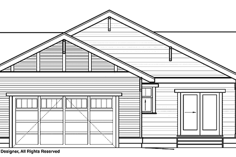 Home Plan - Exterior - Rear Elevation for Craftsman House Plan #895-63 - 3 bed, 2.5 bath