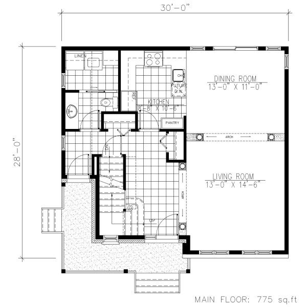 Farmhouse Floor Plan - Main Floor Plan #138-346