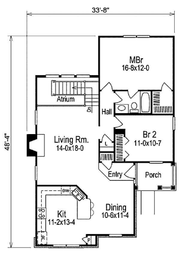 Home Plan - Cottage Floor Plan - Main Floor Plan #57-311