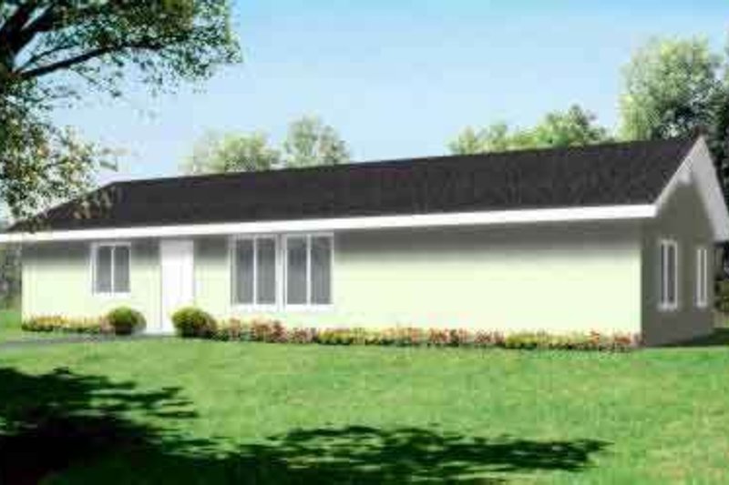 House Blueprint - Adobe / Southwestern Exterior - Front Elevation Plan #1-226