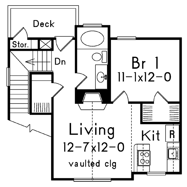 Architectural House Design - Traditional Floor Plan - Upper Floor Plan #57-165