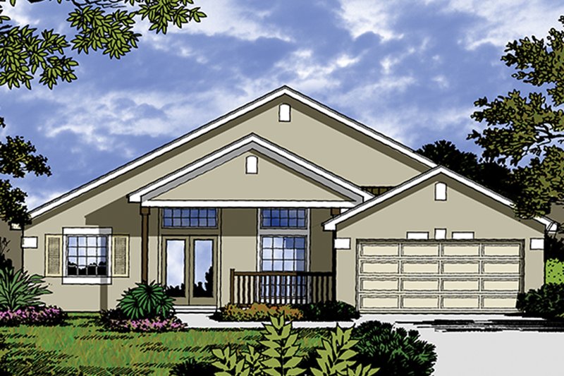 Architectural House Design - Traditional Exterior - Front Elevation Plan #417-842