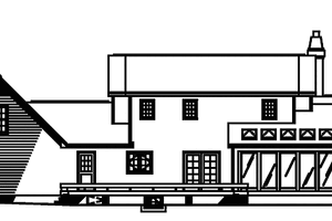 Exterior - Rear Elevation for Country House Plan #929-102 - 3 bed, 2.5 bath