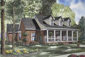 Country Exterior - Front Elevation Plan #17-2834
