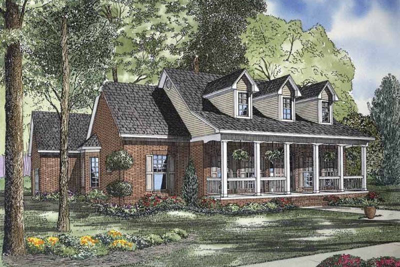 Home Plan - Country Exterior - Front Elevation Plan #17-2834