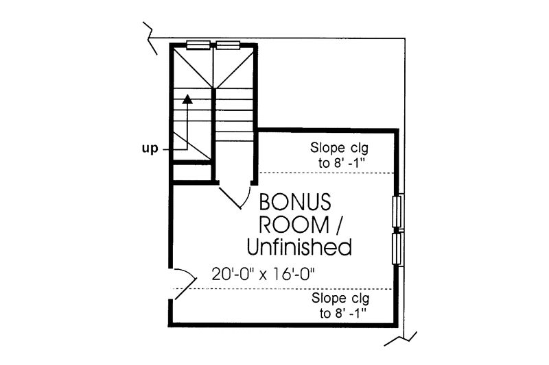 House Blueprint - Floor Plan - Lower Floor for European House Plan #974-61 - 3 bed, 2.5 bath