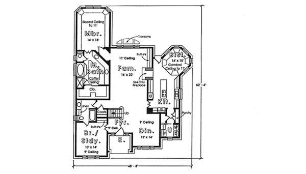 House Plan Design - Country Floor Plan - Main Floor Plan #974-3