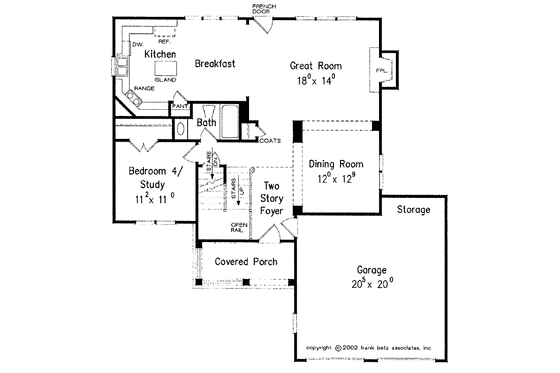 Floor Plan - Main Floor for Country House Plan #927-820 - 4 bed, 3 bath