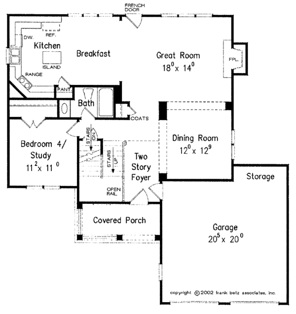 House Blueprint - Country Floor Plan - Main Floor Plan #927-820