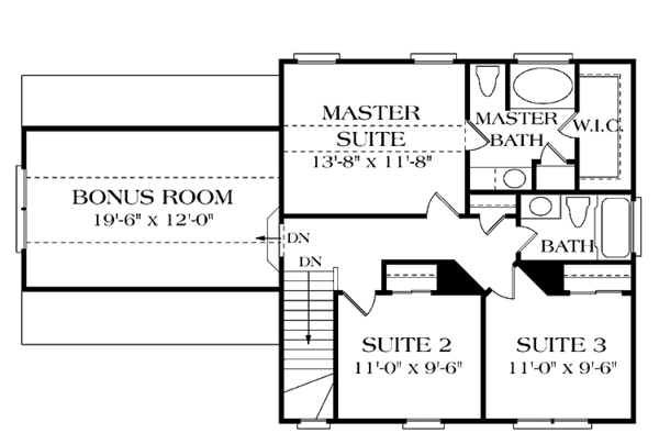 Home Plan - Classical Floor Plan - Upper Floor Plan #453-296