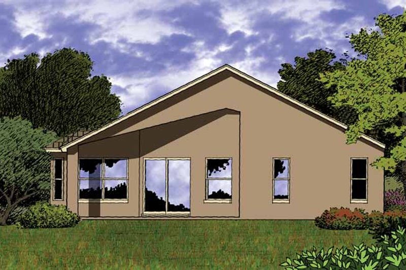 Home Plan - Exterior - Rear Elevation for Contemporary House Plan #1015-32 - 3 bed, 2 bath