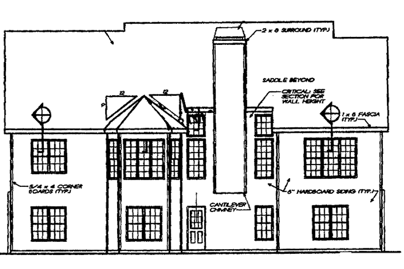 Dream House Plan - Exterior - Rear Elevation for Colonial House Plan #927-603 - 3 bed, 2.5 bath