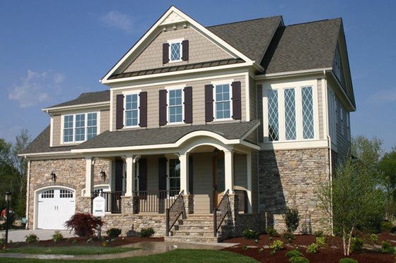 Exterior - Front Elevation 3 for Traditional House Plan #927-938 - 4 bed, 3.5 bath