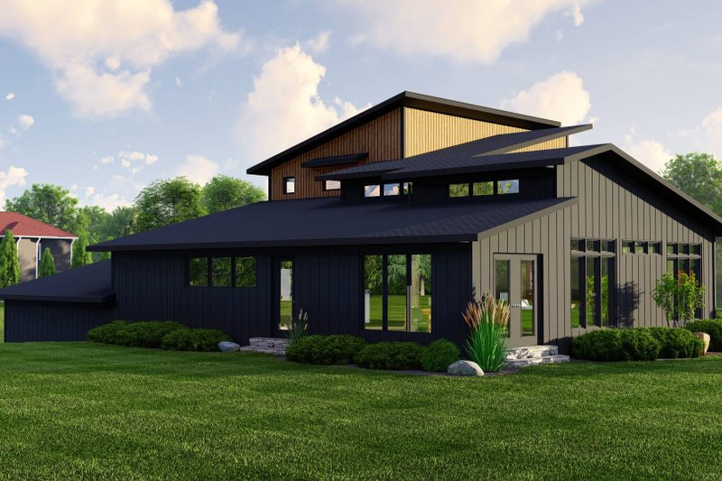 Home Plan - Exterior - Rear Elevation 1 for Contemporary House Plan #1064-247 - 3 bed, 2.5 bath