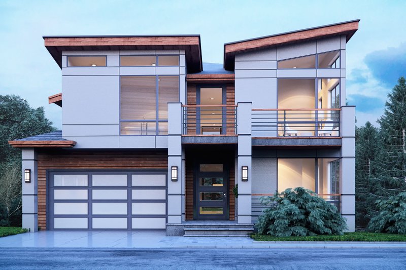 Architectural House Design - Contemporary Exterior - Front Elevation Plan #1066-91