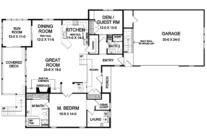 Dream House Plan - Floor Plan - Main Floor for Ranch House Plan #328-373 - 3 bed, 2 bath