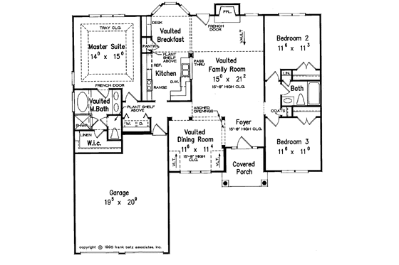 Floor Plan - Main Floor for Mediterranean House Plan #927-232 - 3 bed, 2 bath