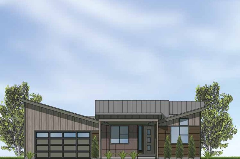 Home Plan - Contemporary Exterior - Front Elevation Plan #569-24