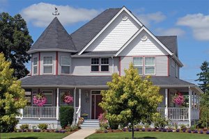 Architectural House Design - Front View - 2400 square foot Country Home