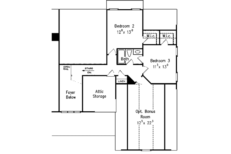 Dream House Plan - Floor Plan - Upper Floor for Craftsman House Plan #927-310 - 4 bed, 3 bath