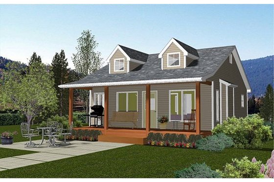 Exterior - Other Elevation for Cabin House Plan #126-216 - 1 bed, 1 bath