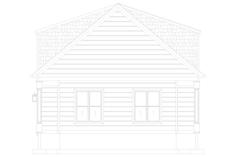 House Design - Exterior - Other Elevation 2 for Traditional House Plan #1060-357, 0.5 bath