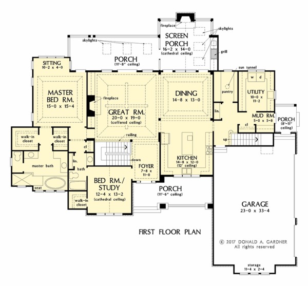 Dream House Plan - European Floor Plan - Main Floor Plan #929-1037