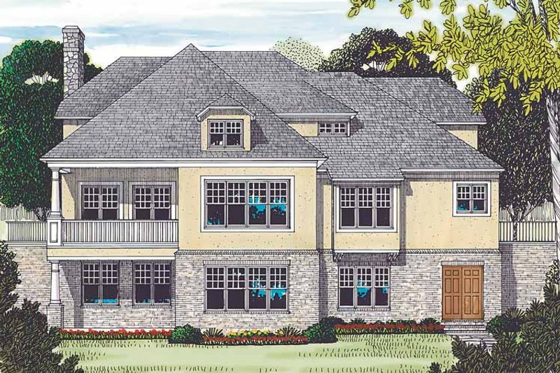 House Design - Exterior - Rear Elevation for Country House Plan #453-452 - 4 bed, 4.5 bath