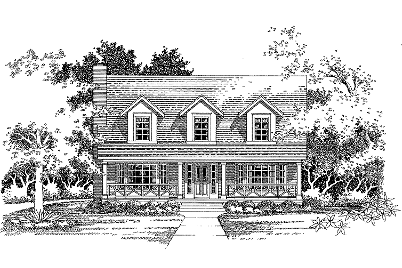 House Blueprint - Country Exterior - Front Elevation Plan #472-234