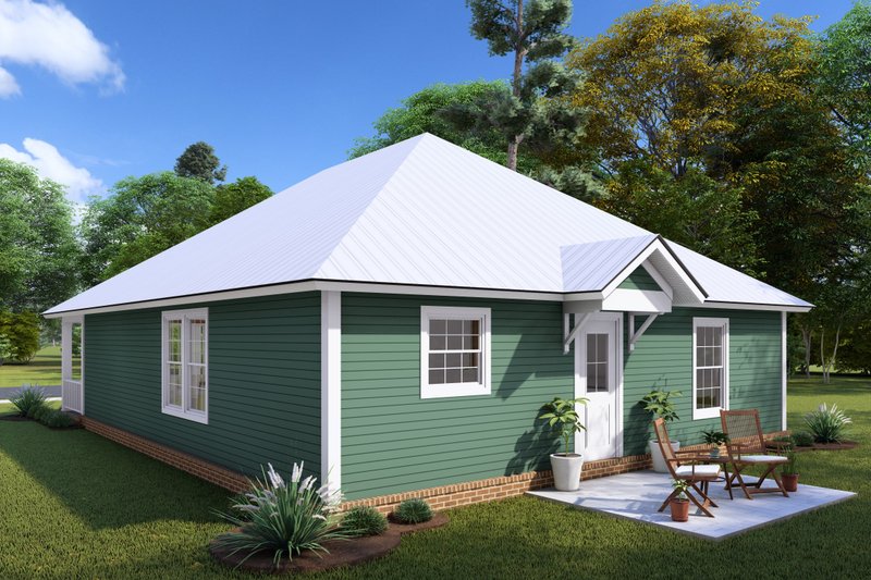 Dream House Plan - Exterior - Rear Elevation for Craftsman House Plan #20-1887 - 3 bed, 2 bath