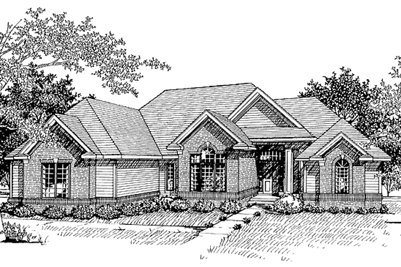 Dream House Plan - Traditional Exterior - Front Elevation Plan #70-1298