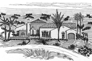 Dream House Plan - Mediterranean Exterior - Front Elevation Plan #76-121