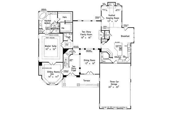Floor Plan - Main Floor for Country House Plan #927-139 - 3 bed, 3.5 bath