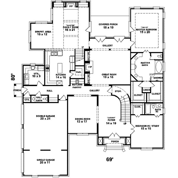 European Floor Plan - Main Floor Plan #81-645