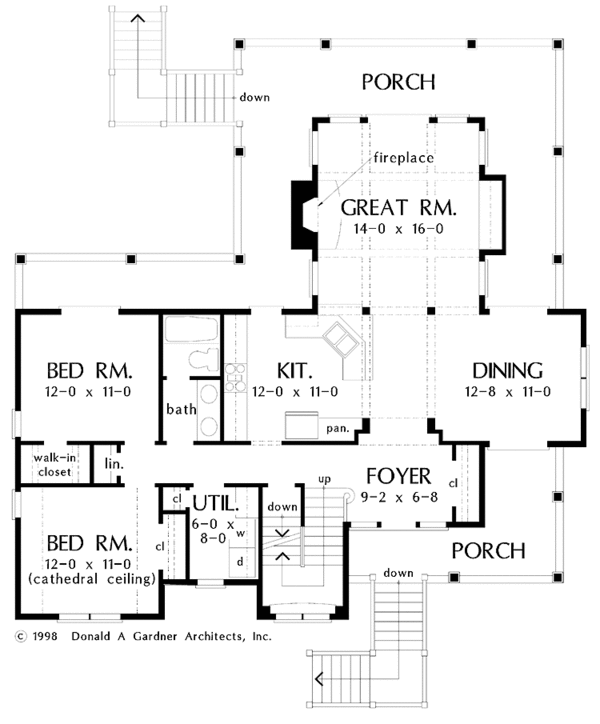 Country Floor Plan - Main Floor Plan #929-370