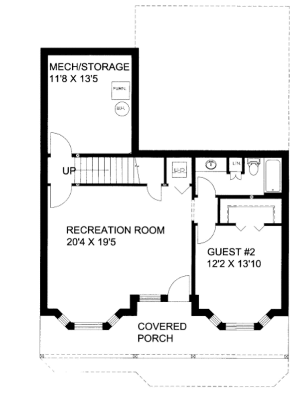 Dream House Plan - Bungalow Floor Plan - Lower Floor Plan #117-639