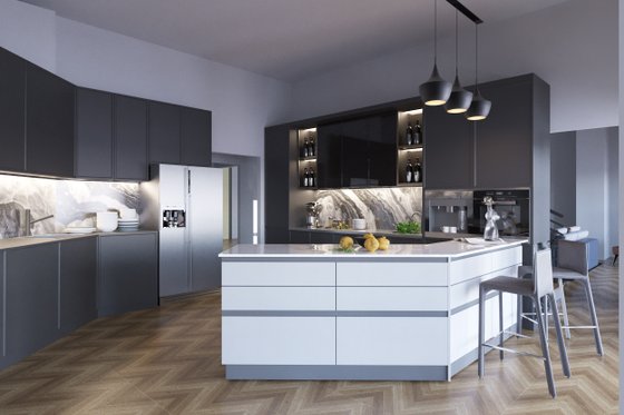 Interior - Kitchen 1 for European House Plan #54-439 - 4 bed, 4.5 bath